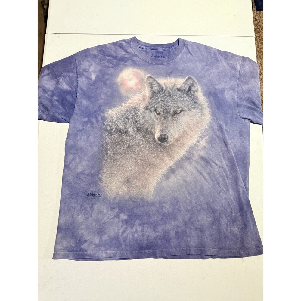 The Mountain Wolf Shirt XLarge Tie Dye Short Sleeve 2014 Colin Bogle Artwork
